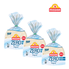 [Mission Zero] [2+1] 미션 제로 또띠아 무탄수화물 제로슈가 또르띠아 252g 3개 Mission Zero Net Carbs Original 252g