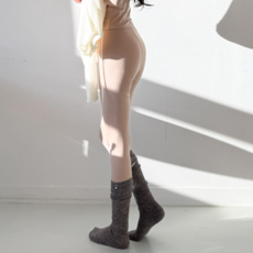 투디 베이직 쫀쫀 히트터치 발열 원단 라운드넥 기모 레깅스 4컬러
