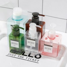 굿씽폭스 100ML 에멀전스킨 사방병 원터치 세제보관 PETG 플라스틱보틀 얼굴클렌징글러브 포장 타프로스, 다크그린 색깔 /틀리다 조립 （포함안