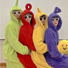 퓨어몰링 인싸템 텔레토비 수면잠옷 캐릭터 원피스잠옷 파자마, 130X122X76, 그린