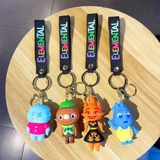 엘리멘탈 키링 열쇠고리 굿즈 Acryl 앰버 웨이드 클로드 롯데시네마 1a1, D