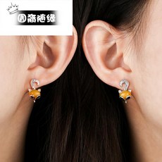 인인유유 바러브 925 실버 에어 받침대 스타일리시 일한 여우 여성 귀걸이 홀더 DIY 밀랍 호다 옥석 공탁함