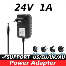 2023 최신 EU 플러그 AC 110V 220V 컨버터 DC 24V 1A 서버 전원 공급 어댑터 35x135mm 1 개, 3) UK - 어댑터