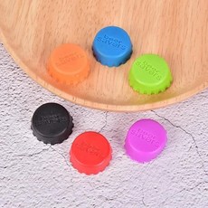 캔디 컬러 실리콘 맥주병 캡 브루잉 와인 만들기 바웨어 주방 식, 1.6pcs, 1개
