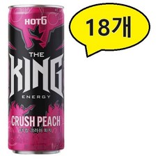 핫식스 더킹 크러쉬 피치 에너지음료, 355ml, 18개