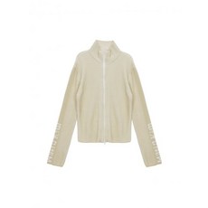 (국내배송) MATIN KIM 마뗑킴 SLEEVE POINT ZIP UP CARDIGAN IN IVORY