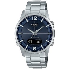 카시오 Casio LCW-M170D-2AJF [솔라 라디오 시계 리니지] 스테인리스 스틸 밴드 일본 1월 모델 네이비 / 실버 모던.