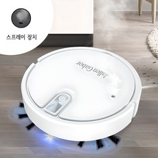 HU LULU 무선 스마트 로봇청소기 자동진공청소 물걸레 찜질 기능 USB충전, 화이트 화이트