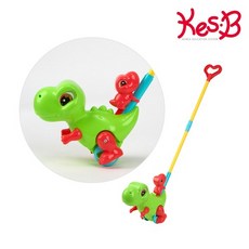 빙글빙글 걸음마보조기 아기 밀대 장난감, 공룡, 1개