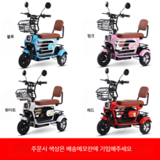 세발전기자전거 성인 어르신 장보기 삼륜 3륜 전기자전거 48V, 500W 25A 100km