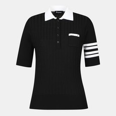 [레노마골프]여성 세로 꽈배기 조직 카라 반팔 니트 RWSPM6203-199