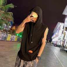 남자여름후드조끼