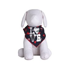 Valentines Day Dog Bandanas with Hearts and Love Designs Fits Medium to Large Sized (Large LOVE), Large, LOVE