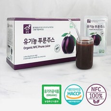 맑은농장 NFC착즙100% 맑은농장 유기농 푸룬주스(80g*30개입*2박스)_농축주스NO! 유기농 착즙주스 YES!, 단일옵션, 60개