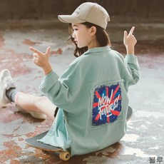 굿데이 컴퍼니 가을신상 여아 데일리룩 루즈핏 키즈바람막이 바람막이 키즈트렌치 코트 재킷 빅사이즈 sWT71
