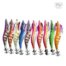TAE WOL 오적 한치 무늬오징어 에기 10개 세트 2.5호 3호 3.5호 에깅낚시용
