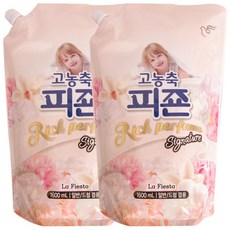 피죤 리치퍼퓸 시그니처 라피에스타 리필 1600ml 섬유유연제, 2개