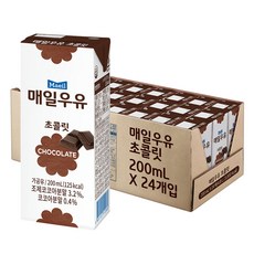 매일유업 초콜릿 우유, 200ml, 24개