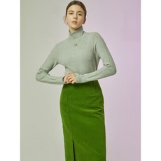 CC콜렉트 씨씨콜렉트 하이넥 자수 골지 티셔츠( C234PSM053 )