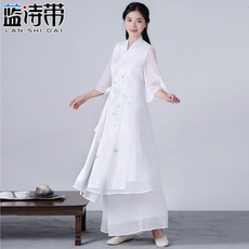 주식회사 주 가을한복 수행 유니폼 여성 차이나 가을옷 클래식 선의 다예사 룩 부처님 다복 살다 사복 에스닉 하프기장