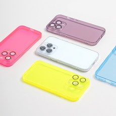 아이폰15 프로맥스 카메라 렌즈가드 슬림 컬러 젤리케이스