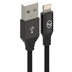 荷蘭布料 iPhone 快充線, 黑色, 1個, 1m