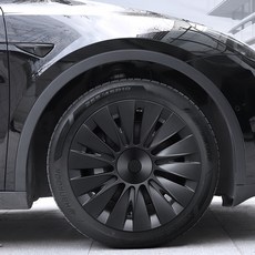 Tesla Model Y/3 휠캡 19인치 20인치 보호 휠커버, 19인치 인덕션터빈 5.0 무광 블랙 플라워, 1개