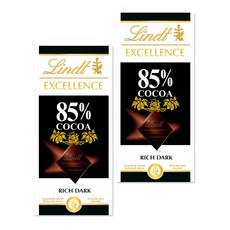 린트 초콜릿 엑설런스 다크 85% 100g, 2개