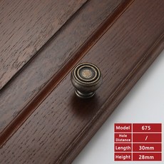 AOBT 앤티크 레트로 주방 캐비닛 보관 손잡이 옷장 서랍 빈티지 서랍 문짝 손잡이 서랍장 화장대 주방용품 가구 문고리 거실서랍장 문손잡이 핸들 캐비넷 문 노브 가구손잡이 수납, 1개, 675 Single Hole