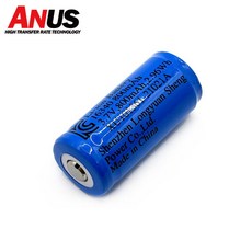 16340배터리 800mAh 3.7v 아누스 리튬이온배터리 충전건전지 보호회로 KC인증, 1개, 1개입