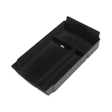 블랙 센터 콘솔 정리함 팔걸이 보관함 보조 삽입 트레이 컨테이너, 무리를 지어, 28x17.5x6.5cm, ABS