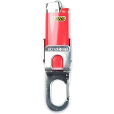 Screwpop Bic 미니 라이터 홀더 고리 키체인 카라비너, 빅 미니, 1개