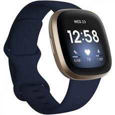 Garmin 가민 스마트워치 55 러닝 솔라 아몰레드 GPS가 장착된 핏빗 Fitbit Versa 3 Health Fitness 연중무휴 심박수 Alexa 내장 6일 이상 배터리, Midnight Blue/Gold, 미드나잇 블루/골드