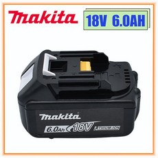 마끼다 호환 배터리 Makita-100% 18V 6.0Ah 충전식 전동 공구 배터리 LED 리튬 이온 교체 LXT BL1860B, [01] 6.0AH-1PCS, 01 6.0AH-1PCS