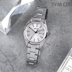  세이코 여성용 아날로그 실버 메탈 패션 손목 시계 