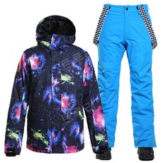 스키복 남성 주니어 스노우보드복, 1902-001+1821-LEY, S