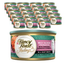 팬시피스트 엘레강트메들리 프리마베라 연어 고양이 캔, 25세트, 85g, 녹색채소+연어