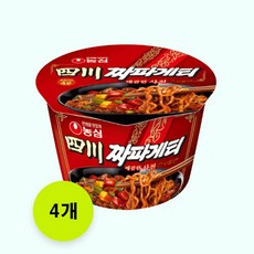 농심 사천요리짜파게티큰사발115g x4개 1세트 자취템 쏘울푸드 분식 학생 완내스 쏘울푸드, 1개