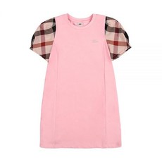 닥스 리틀 키즈 하우스 체크 져지 원피스 핑크 669571