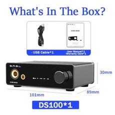 DAC USB 2024 신형 SMSL DS100 고해상도 오디오 디코더 - MQA XMOS XU316 데스크탑 MQA-CD 지원 CS43131 칩 PCM 32비트/768kHz DS, 1) DS100 - hipdac3