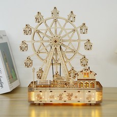 앤트앤비 DIY 3D 입체 퍼즐 나무퍼즐 겨울 관람차, 183피스, 1개