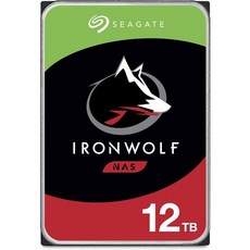 Seagate IronWolf 12TB NAS 내장 하드 드라이브 HDD – RAID 네트워크 연결 스토리지용 CMR 3.5인치 SATA 6Gb/s 7200RPM 256MB 캐시, Iron Wolf HDD - 12tb하드