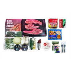 [서해바다할인마트] 꼬기삼촌 양갈비 바베큐 세트 대천 캠핑 고기 맛집, 목살 200g, 1개