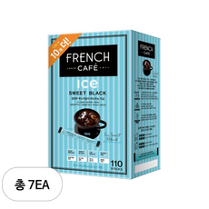 프렌치카페 카페믹스 아이스 부드러운 블랙 660g, 6g, 110개입, 7개