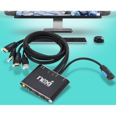  2대 PC제어용 무전원타입 HDMI KVM스위치 / 매트릭스 SWITCH 광 망분리, 선택제어기 