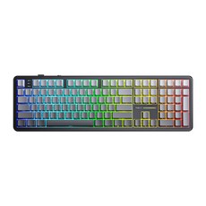 AULA F108 /F108 PRO 기계식 3모 키보드 RGB 풀배열 핫스왑, 제조사축, 블랙 측가인 풍령축