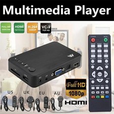 미디어 자동 재생 HD Vga AV 출력 1080p TV 박스 TV 비디오 AV Mkv Avi Rm 멀티미디어 플레이어 풀 HD HDMI 호환 USB 외장 미니, 없음, 1)Style A - avi멀티미디어플레이어