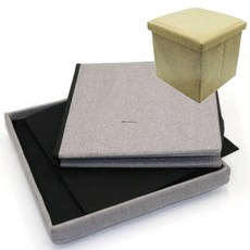38X38X35cm 패브릭 접이식 수납함겸용 의자 스툴 정리바구니 장난감상자, 1개
