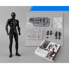 SHF 2.0 DX Set 관절인형 3D 인체 피규어 블랙 남성