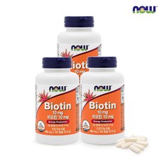 나우푸드 비오틴 10mg, 120정, 3개